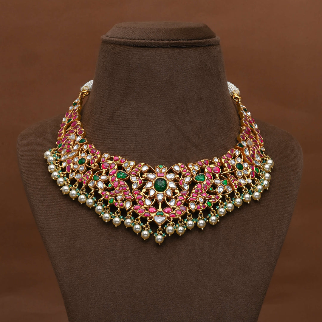 Silver Kundan Necklace