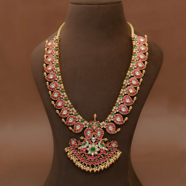 Silver Kundan Mango Necklace