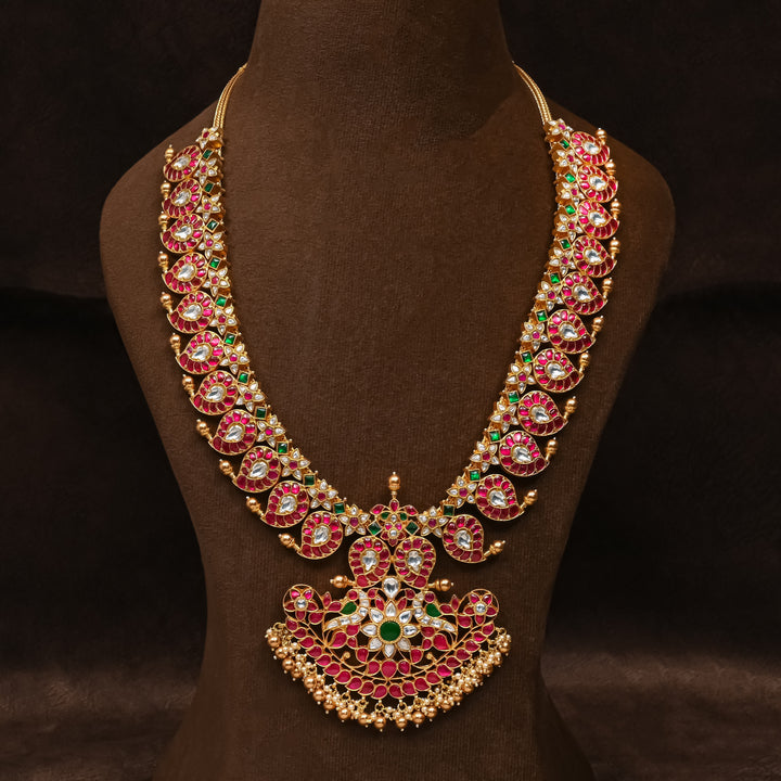 Silver Kundan Mango Necklace