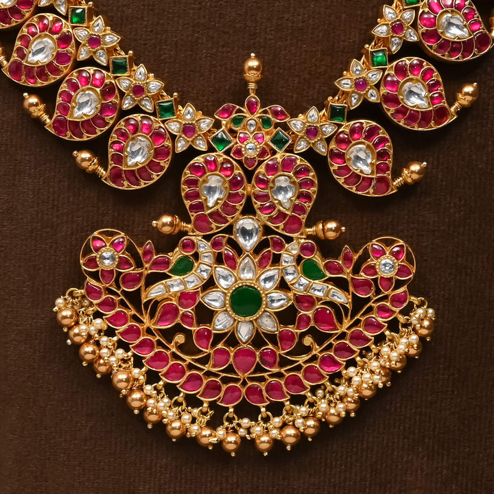 Silver Kundan Mango Necklace