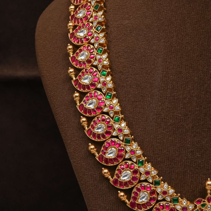 Silver Kundan Mango Necklace