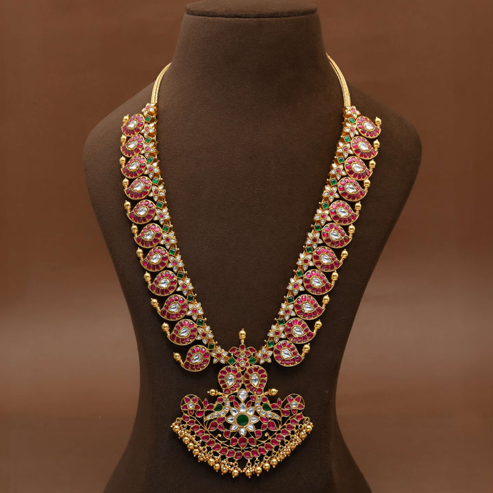 Silver Kundan Mango Necklace