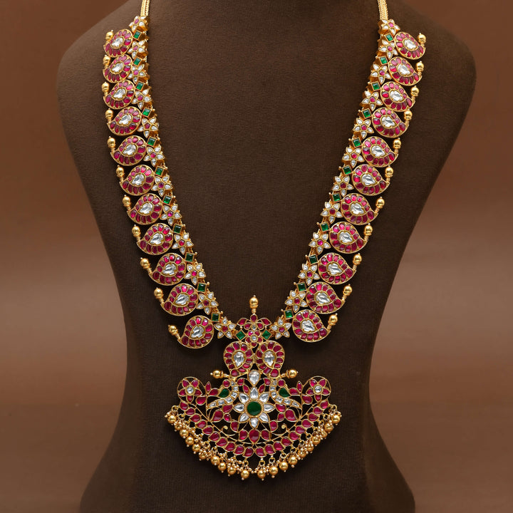 Silver Kundan Mango Necklace