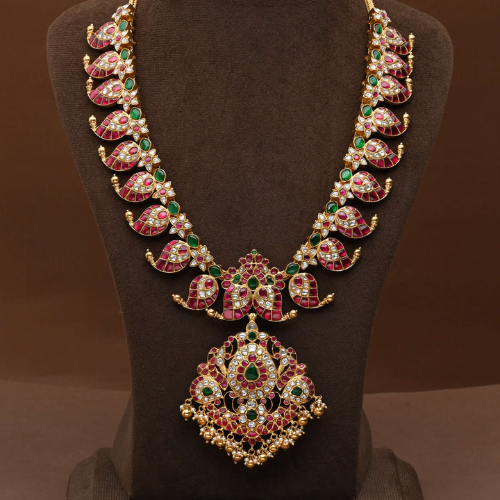 Silver Kundan Mango Necklace