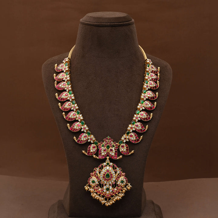 Silver Kundan Mango Necklace