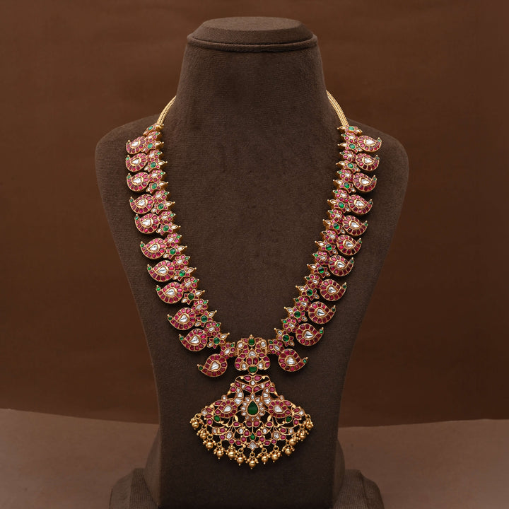 Silver Kundan Mango Necklace