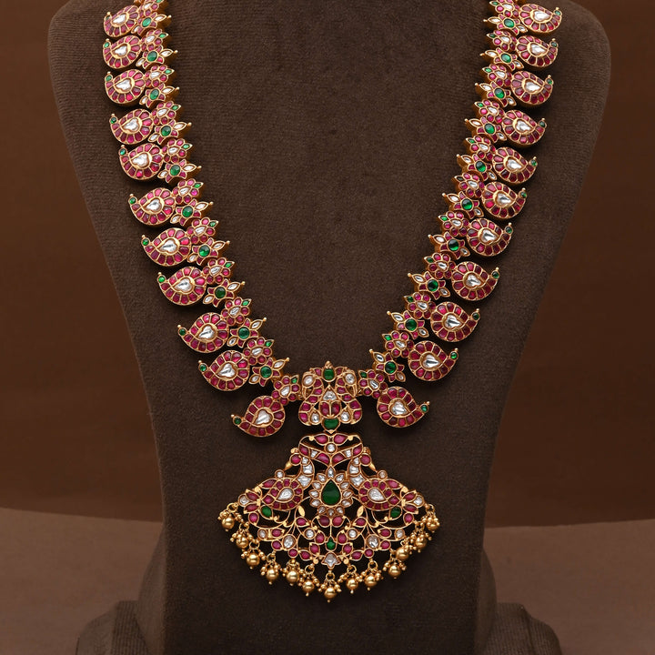 Silver Kundan Mango Necklace