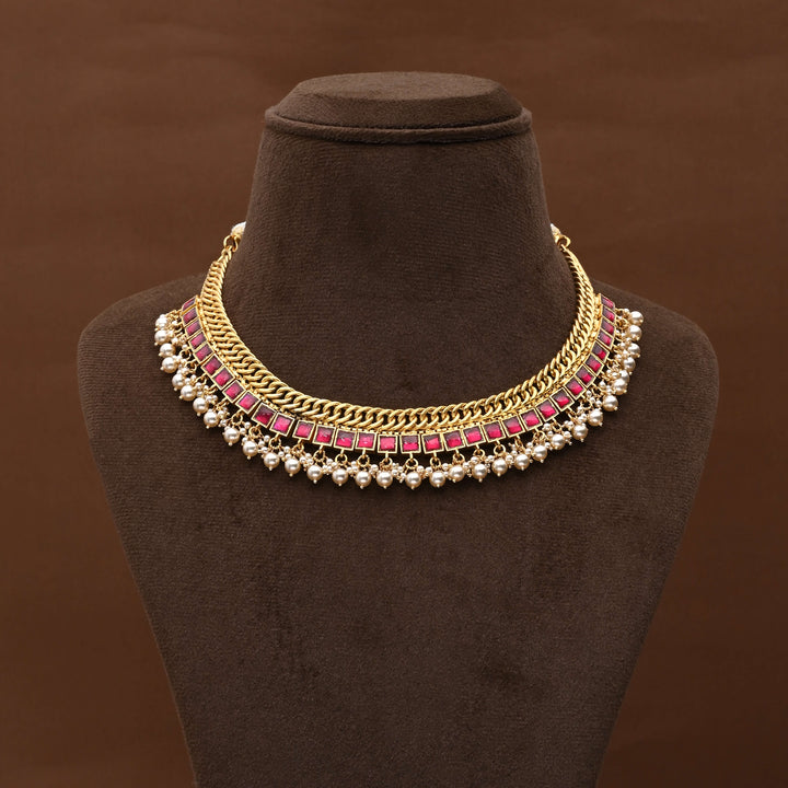 Silver Kundan Necklace
