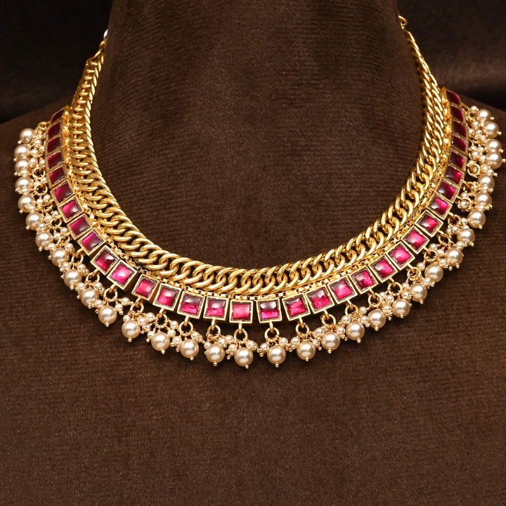 Silver Kundan Necklace