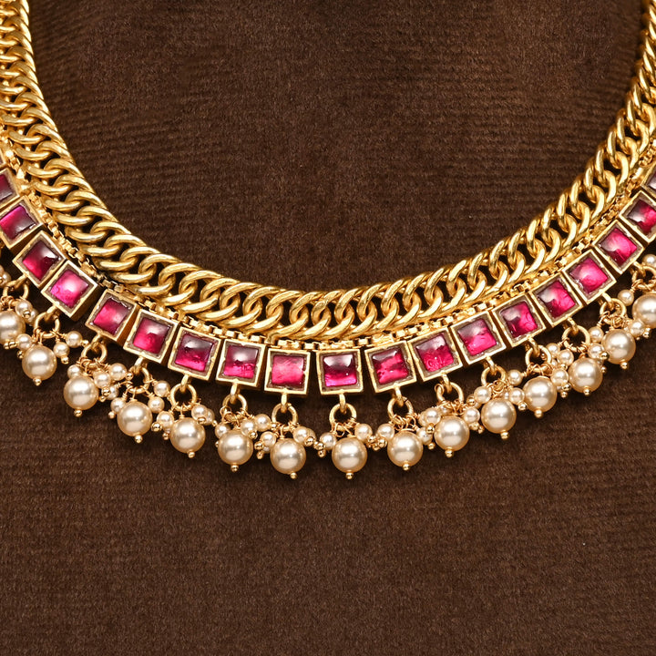 Silver Kundan Necklace