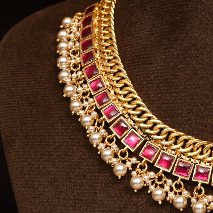Silver Kundan Necklace