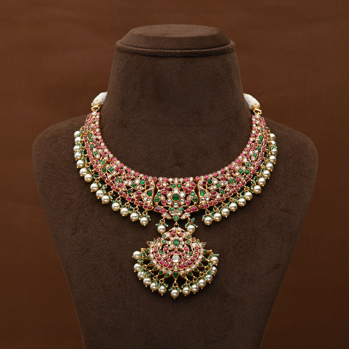 Silver Kundan Necklace