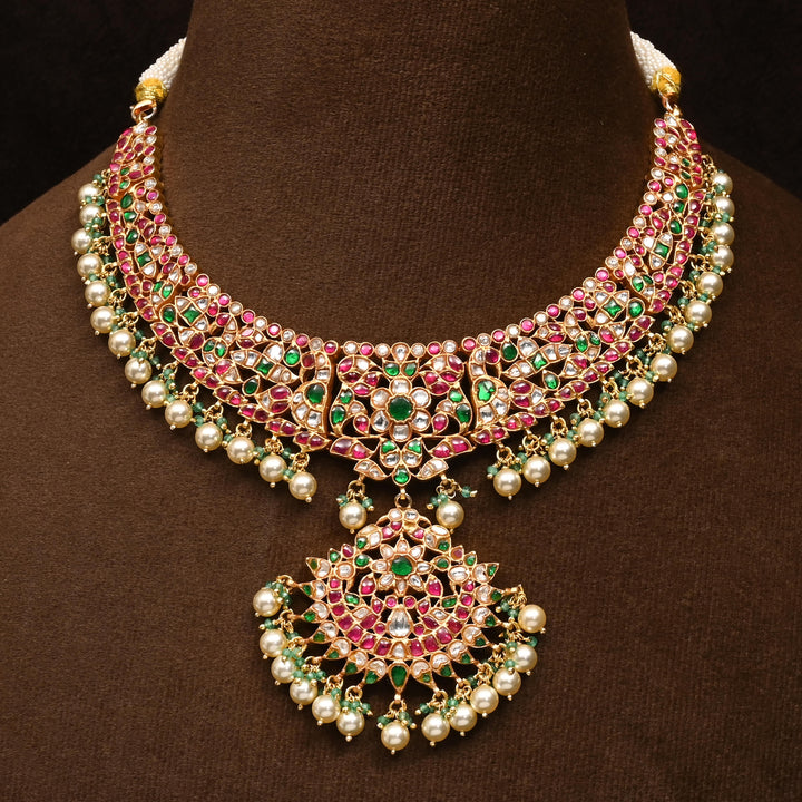 Silver Kundan Necklace