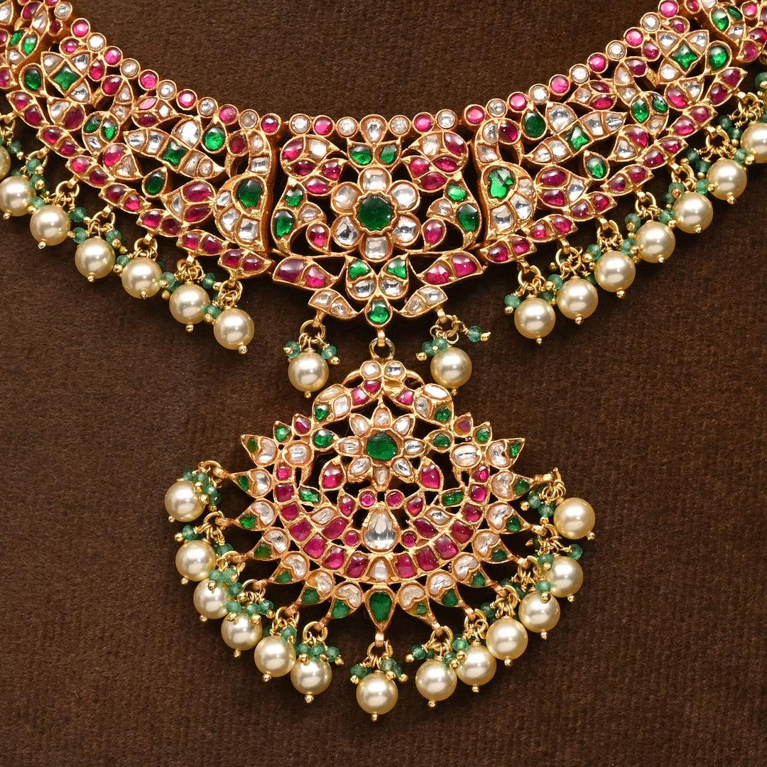 Silver Kundan Necklace