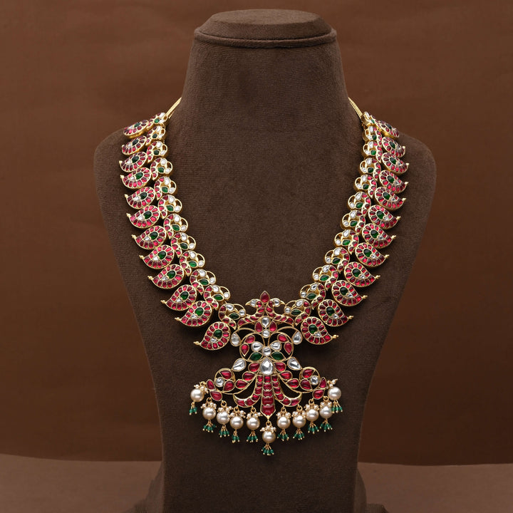 Silver Kundan Mango Necklace