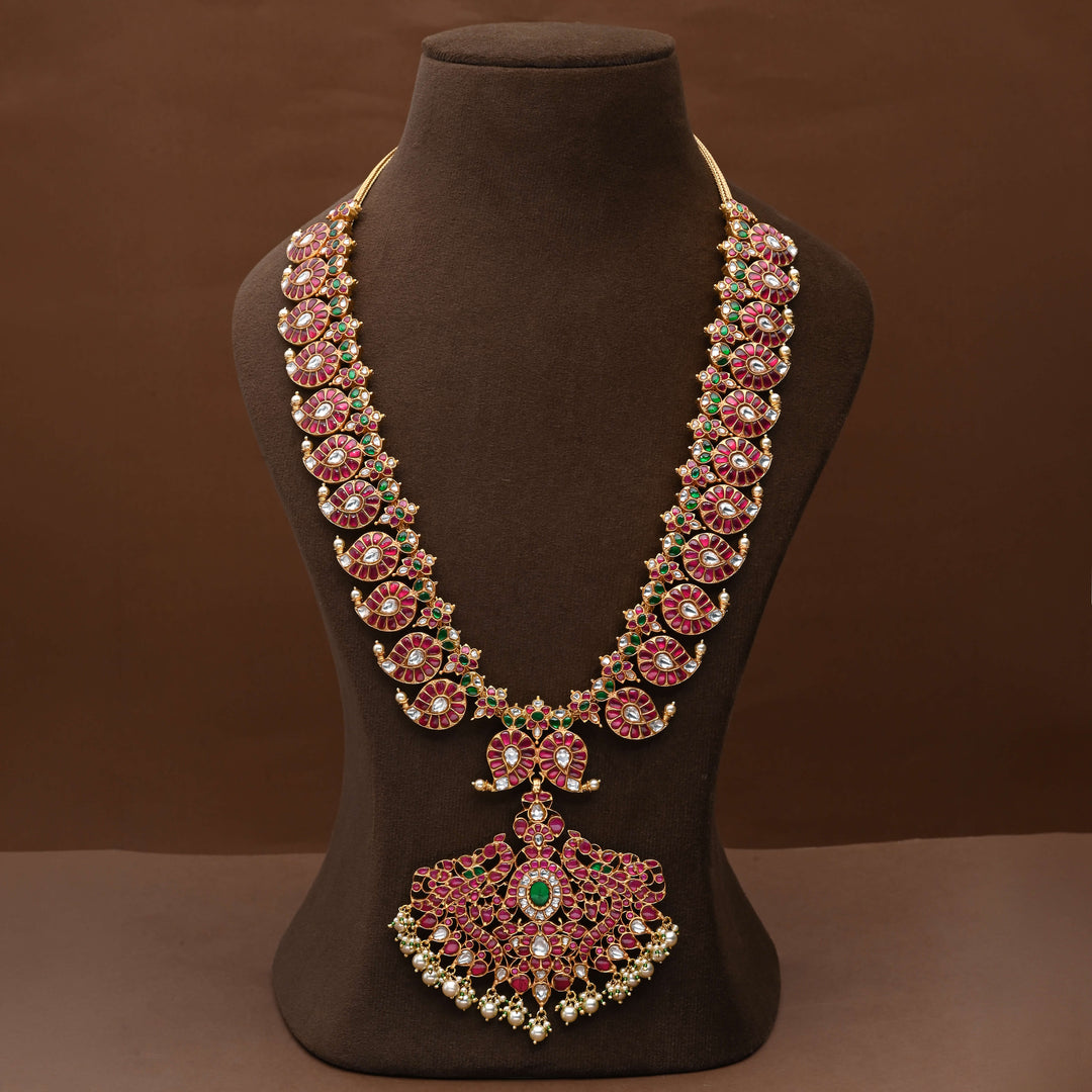 Silver Kundan Mango Necklace
