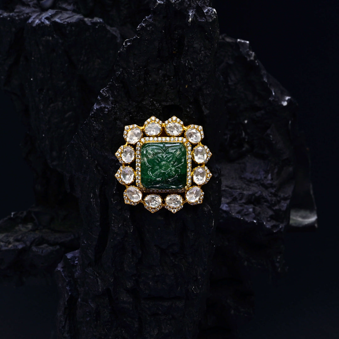 Moissanite Emerald Pendant