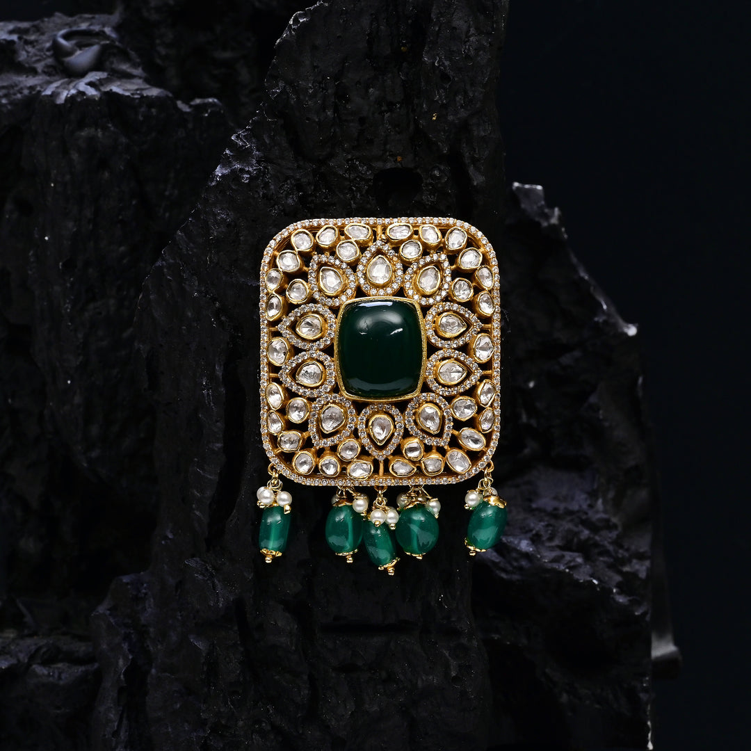 Moissanite Emerald Pendant