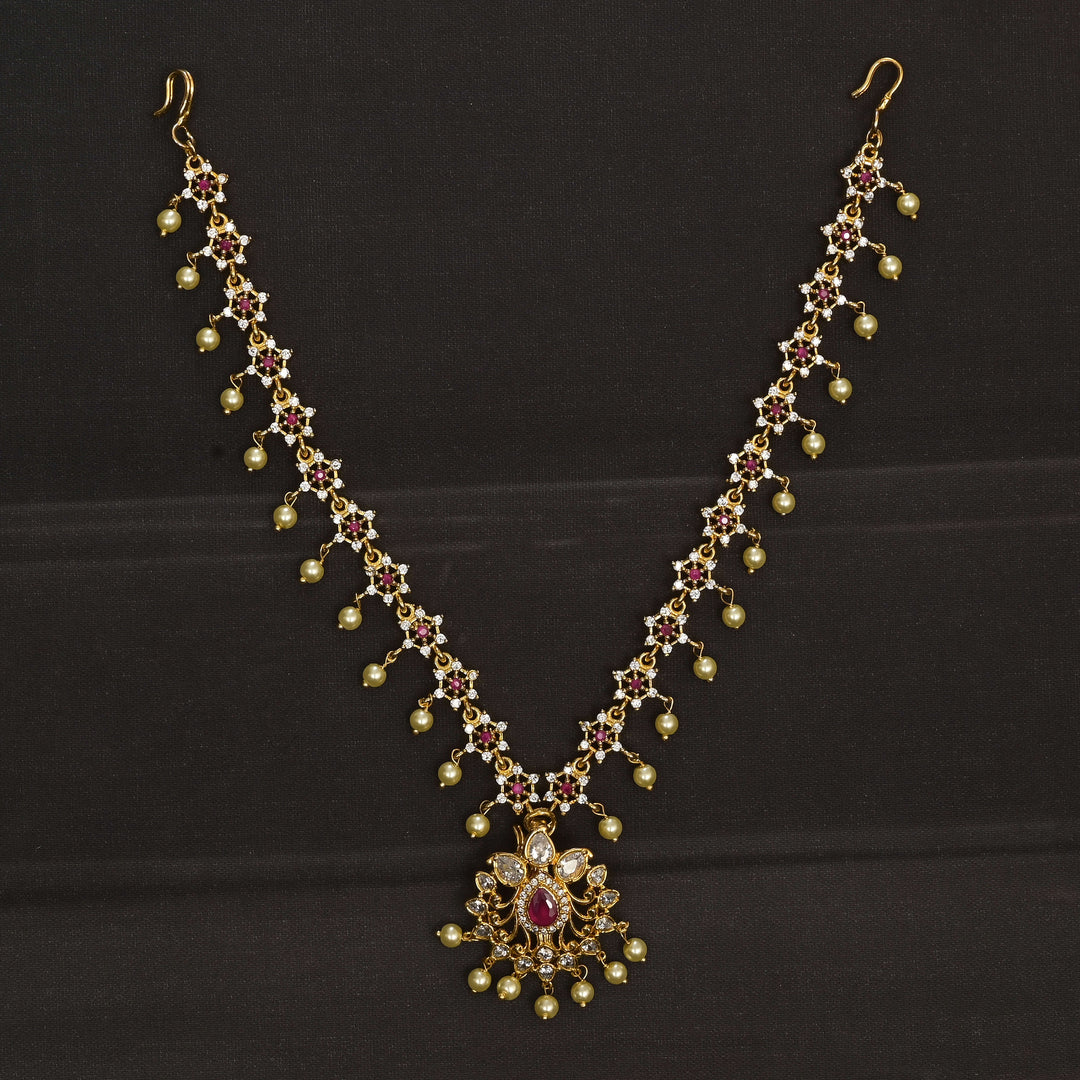 CZ Gold Finish Mathapatti