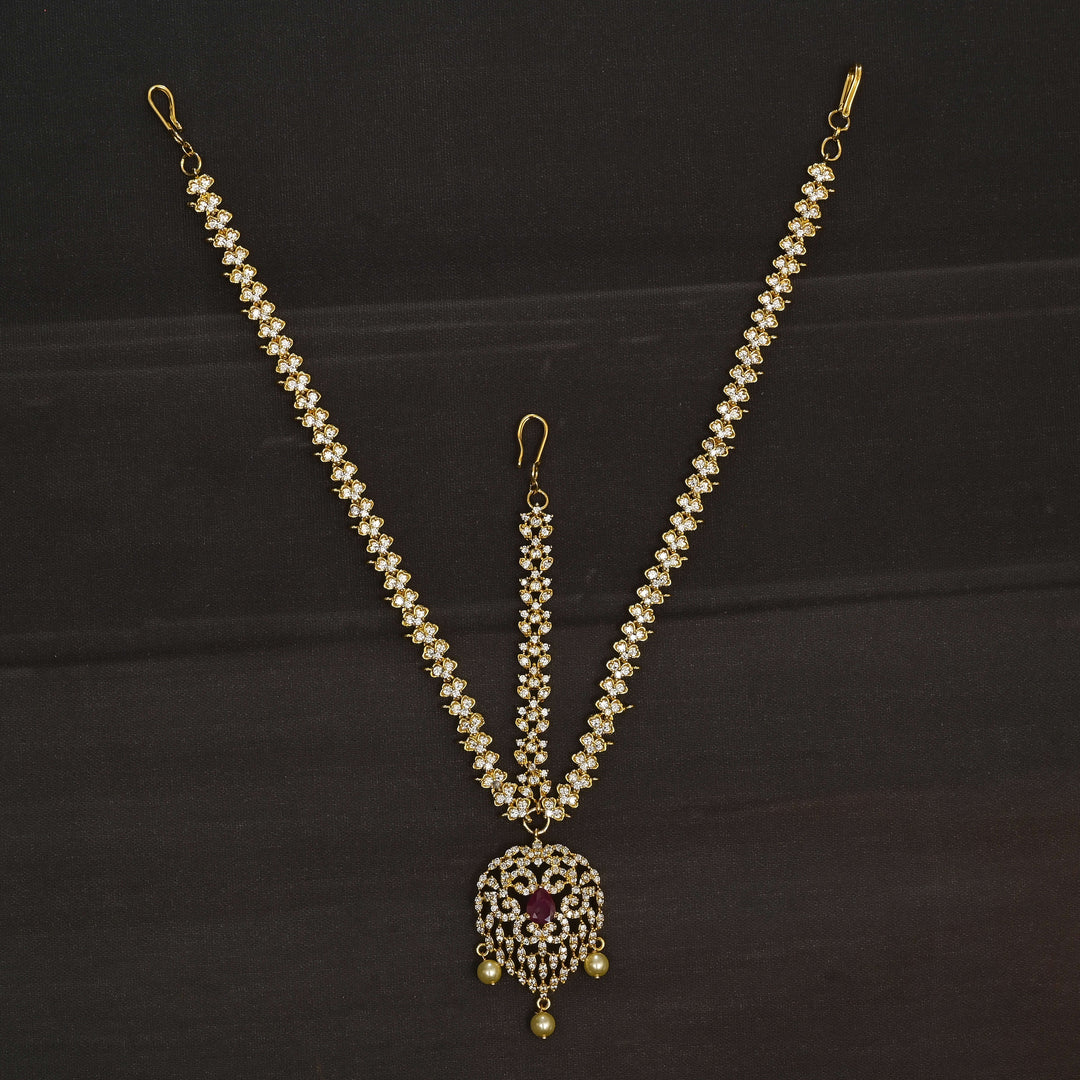 CZ Gold Finish Mathapatti