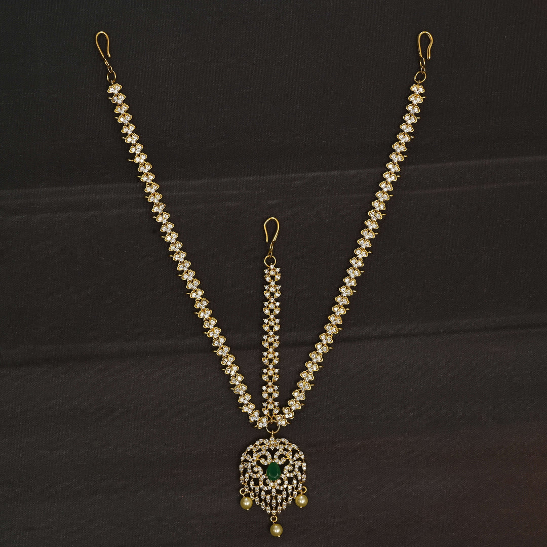 CZ Gold Finish Mathapatti
