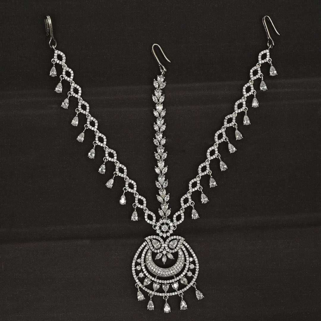 CZ White Gold Mathapatti