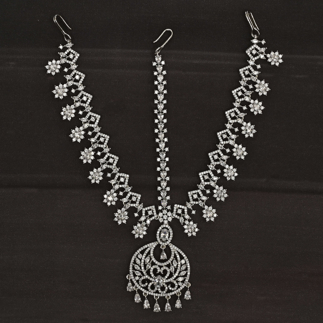 CZ White Gold Mathapatti