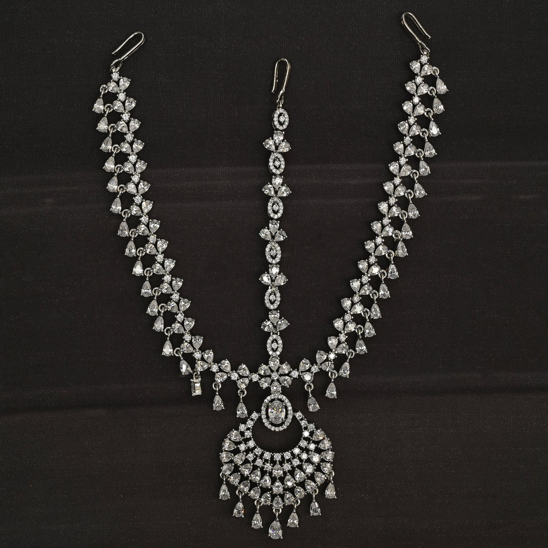 CZ White Gold Mathapatti