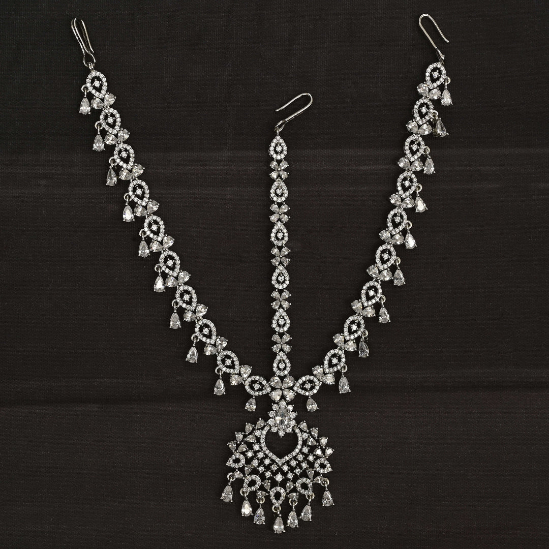CZ White Gold Mathapatti