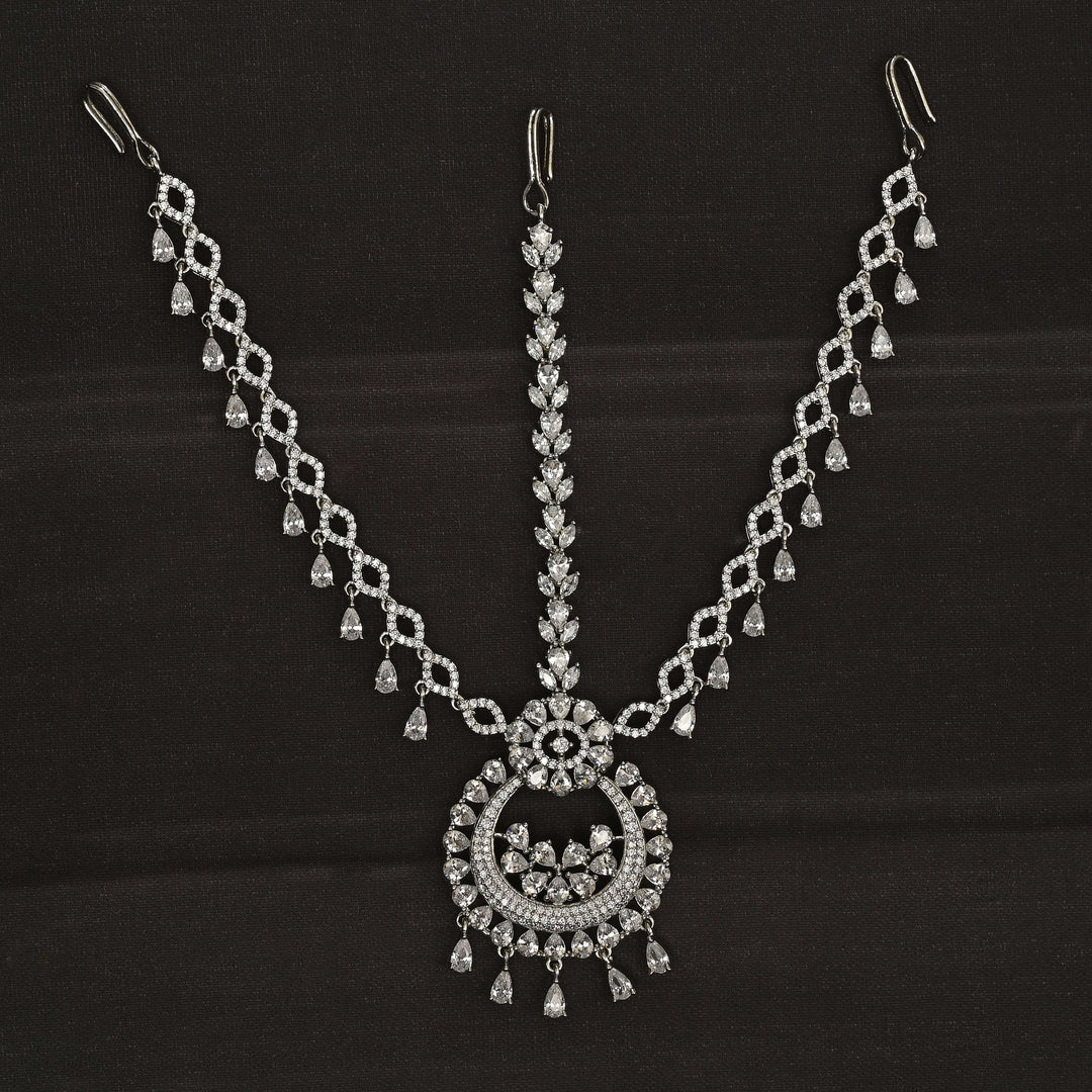 CZ White Gold Mathapatti