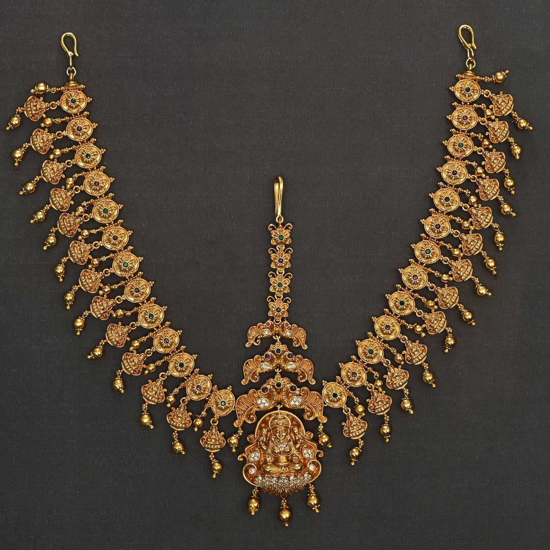 Temple Gold Finish Mathapatti