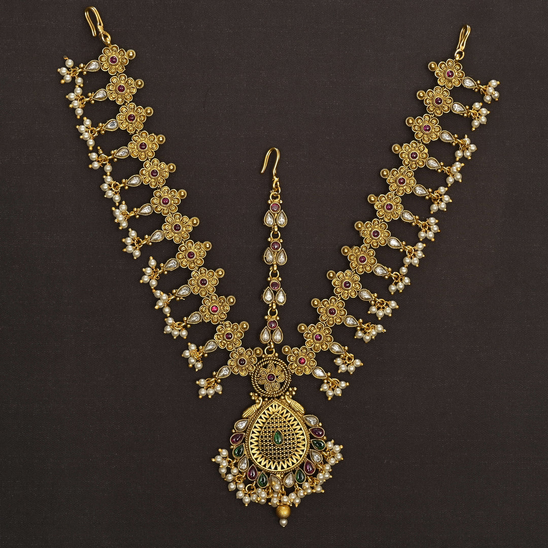 Temple Gold Finish Mathapatti