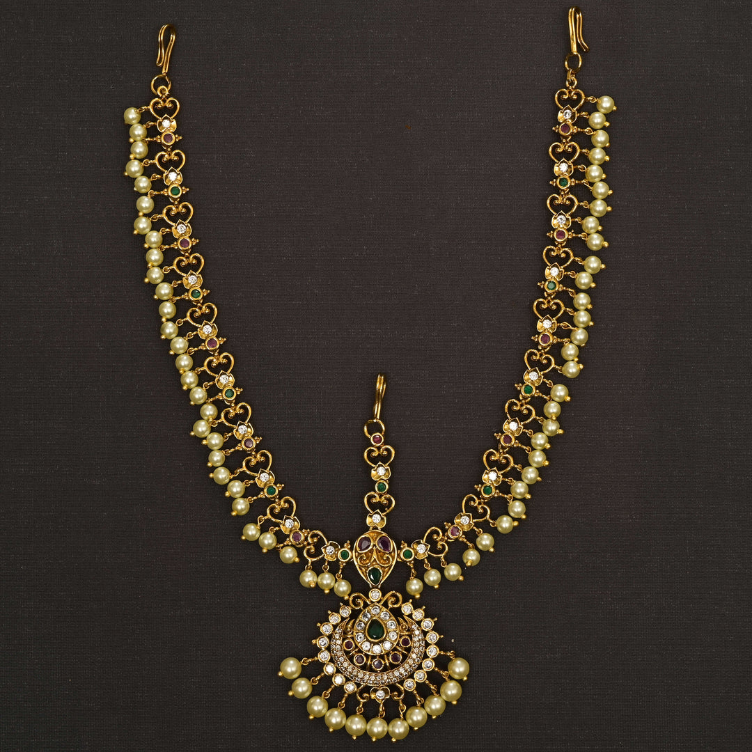 CZ Gold Finish Mathapatti