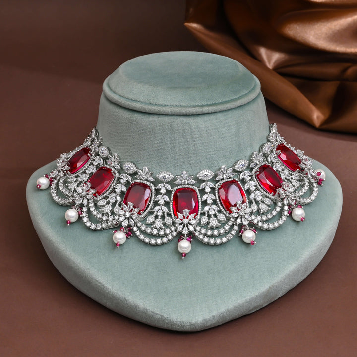 cz ruby exclusive choker set