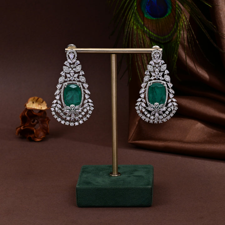 cz emerald choker set