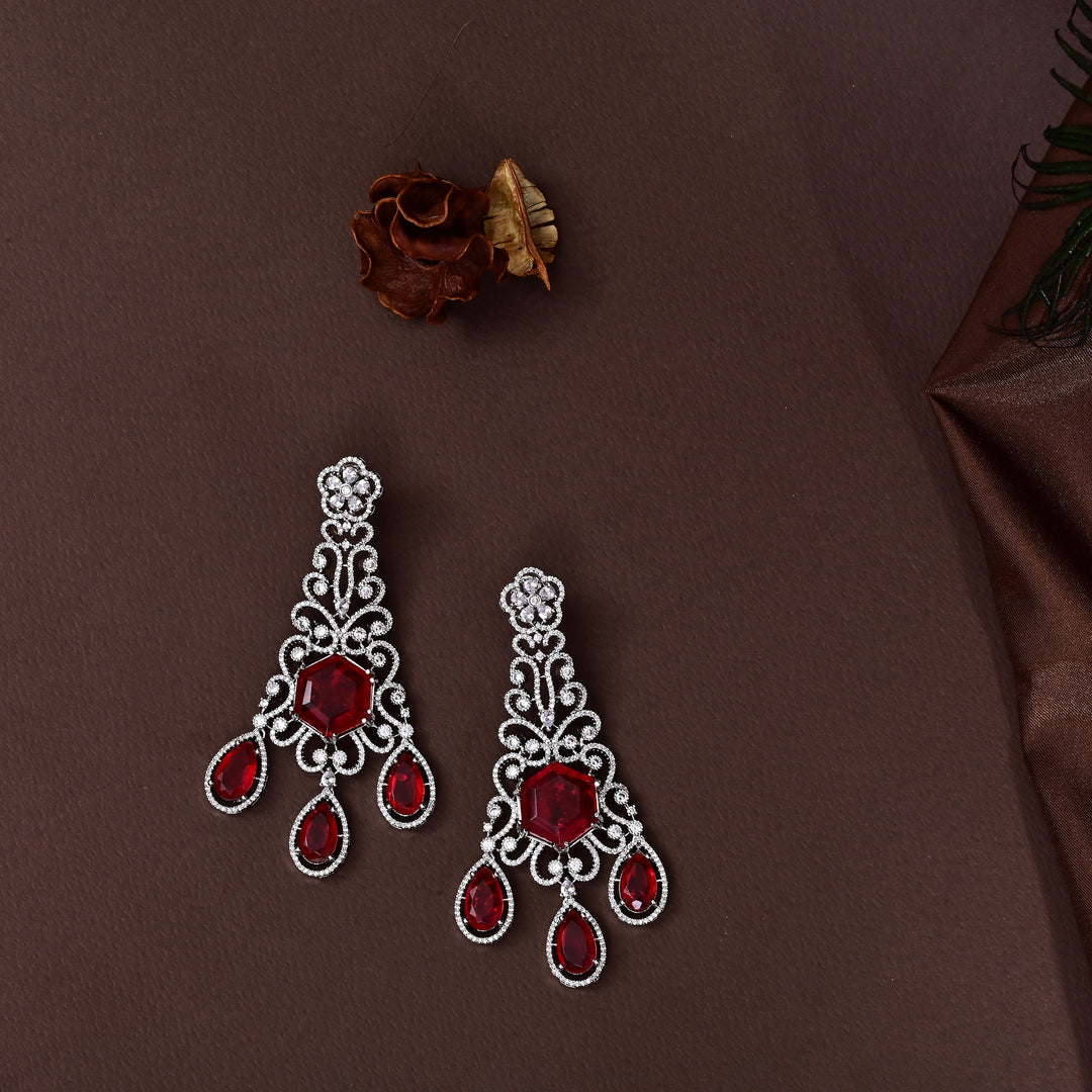CZ Ruby Choker Set