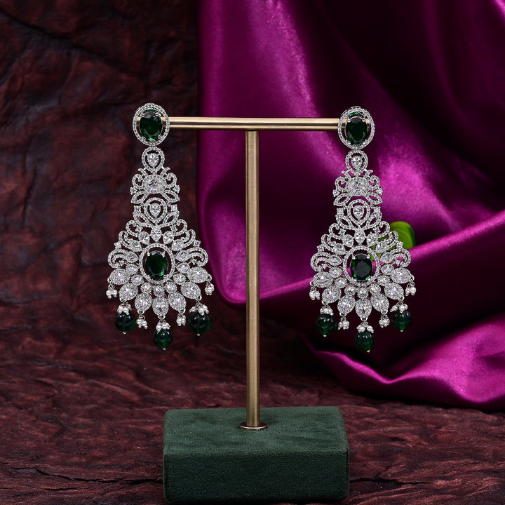 CZ Emerald Necklace Set