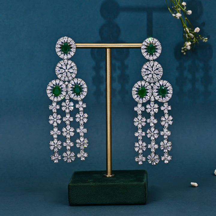 CZ Emerald Necklace Set
