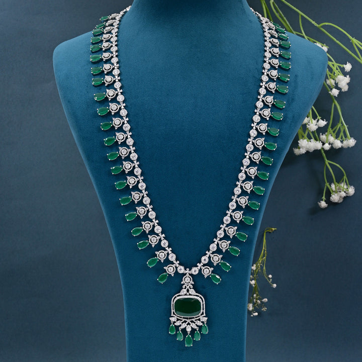 CZ Emerald Necklace Set