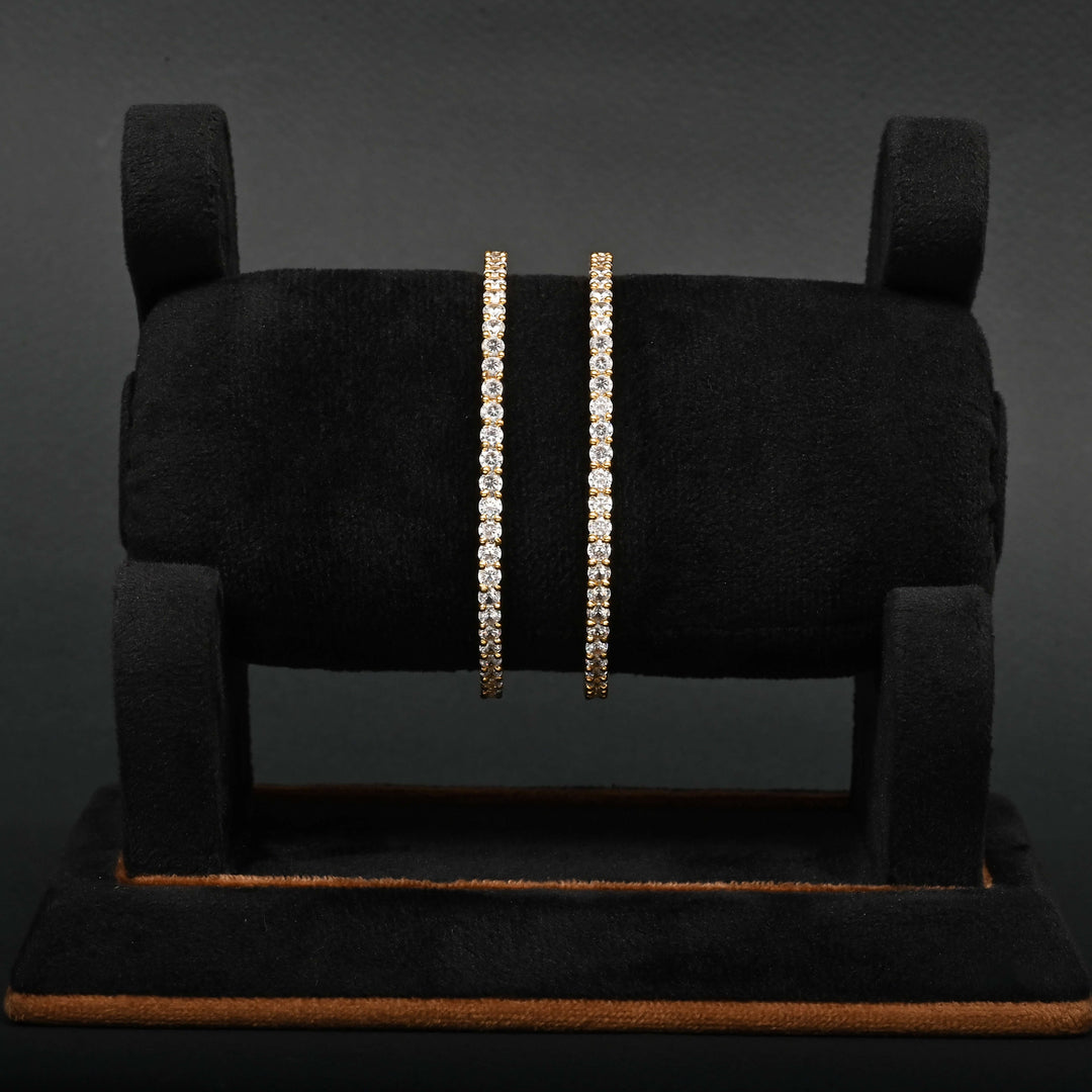 CZ Gold Finish Bangles