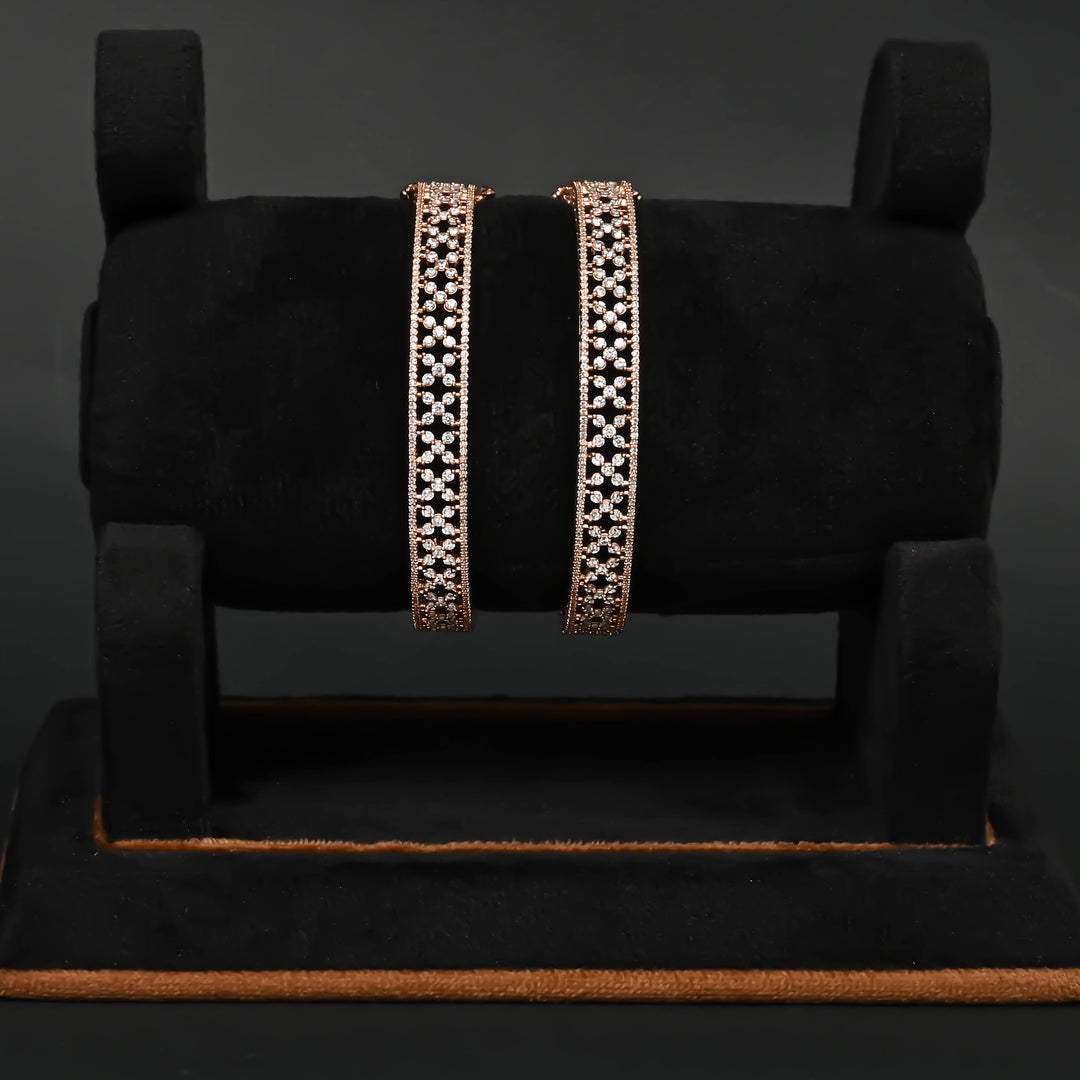 CZ Rose Gold Bangles