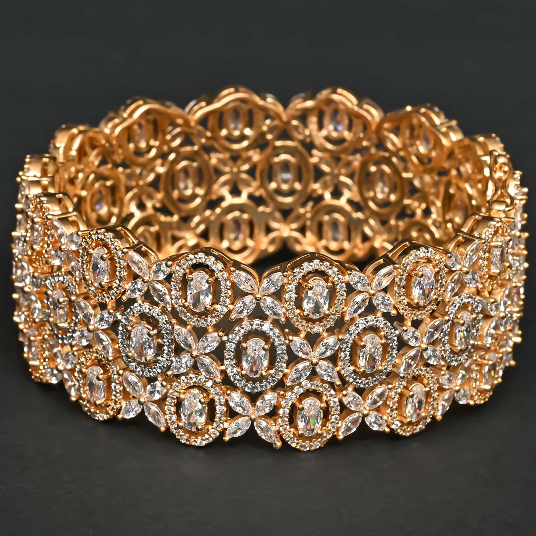 CZ Gold Finish Bangle