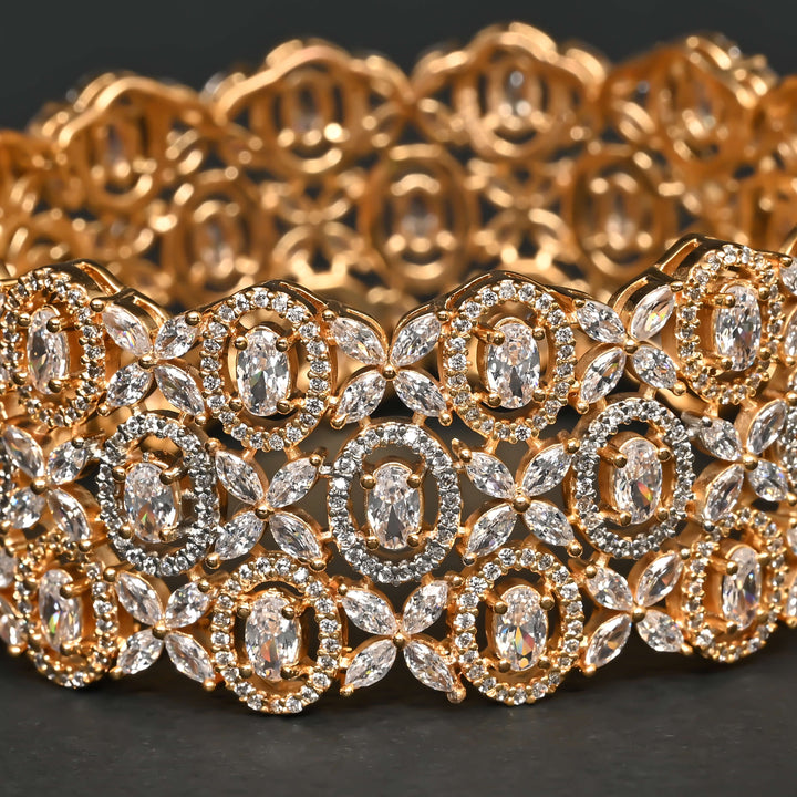 CZ Gold Finish Bangle