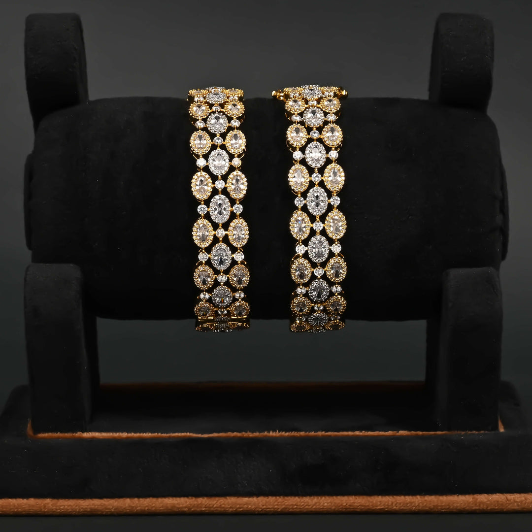 CZ Gold Finish Bangles