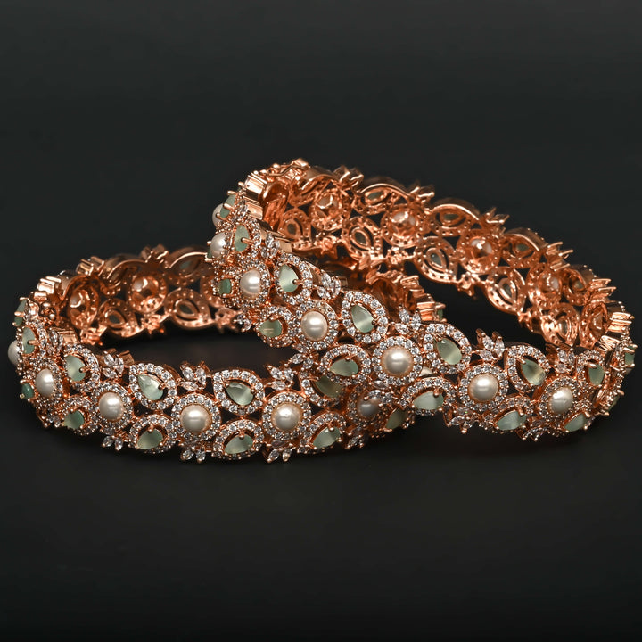 CZ Rose Gold Bangles