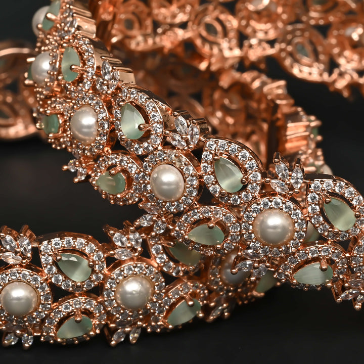 CZ Rose Gold Bangles
