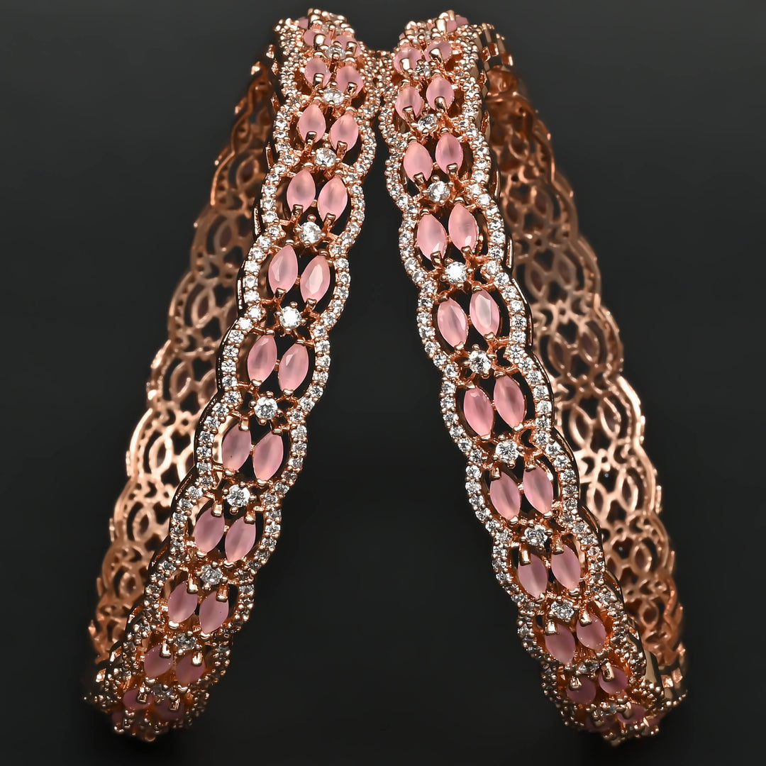 CZ Rose Gold Bangles