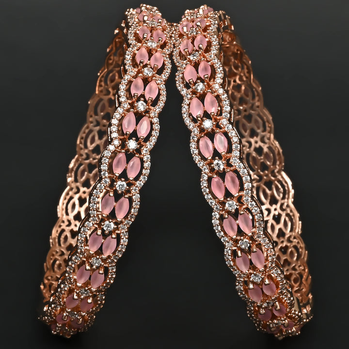 CZ Rose Gold Bangles