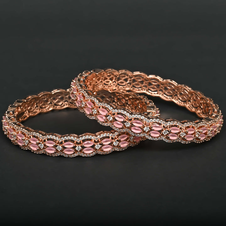 CZ Rose Gold Bangles