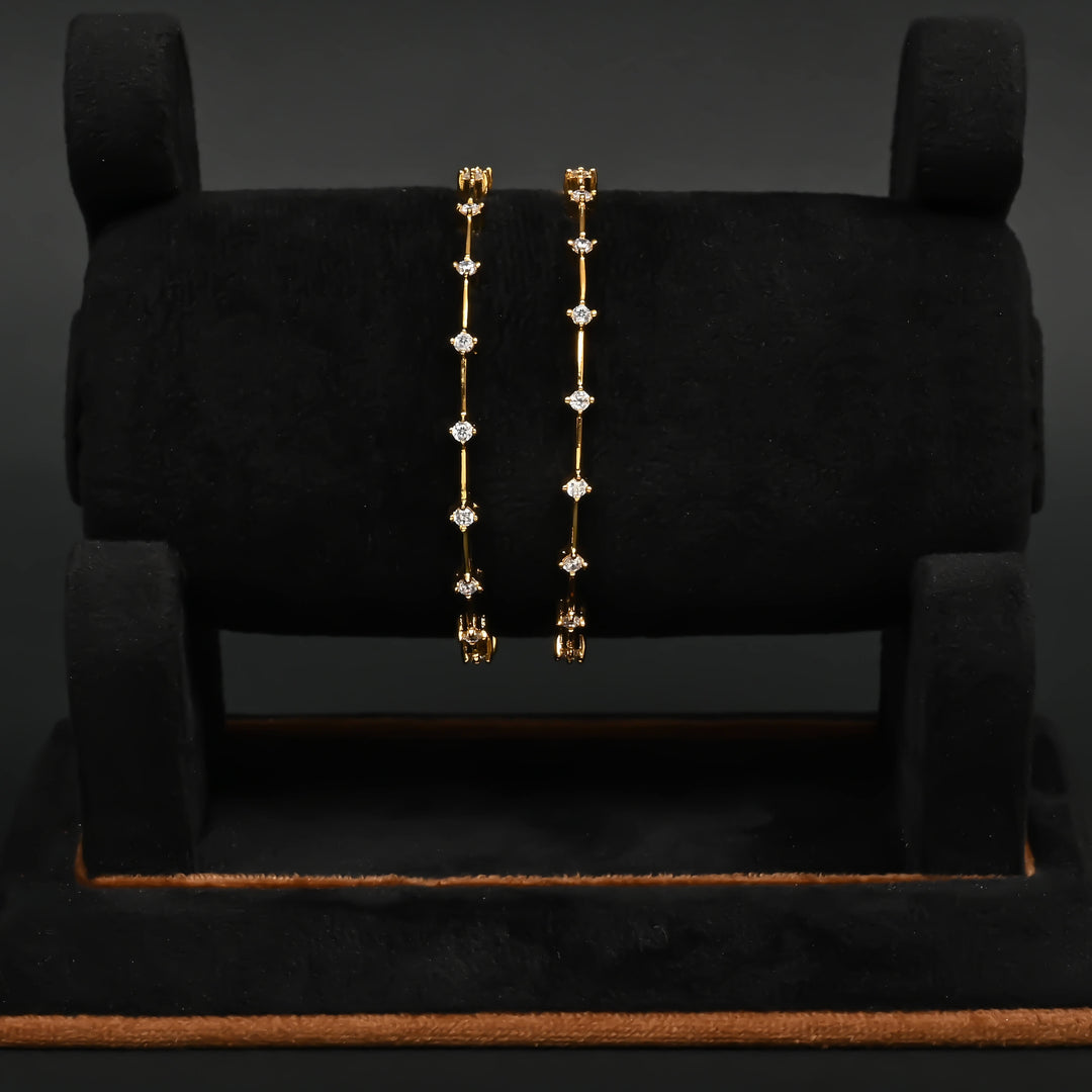 CZ Gold Finish Bangles